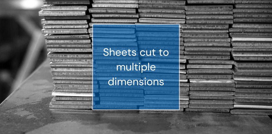 Sheets cut to multiple dimensions